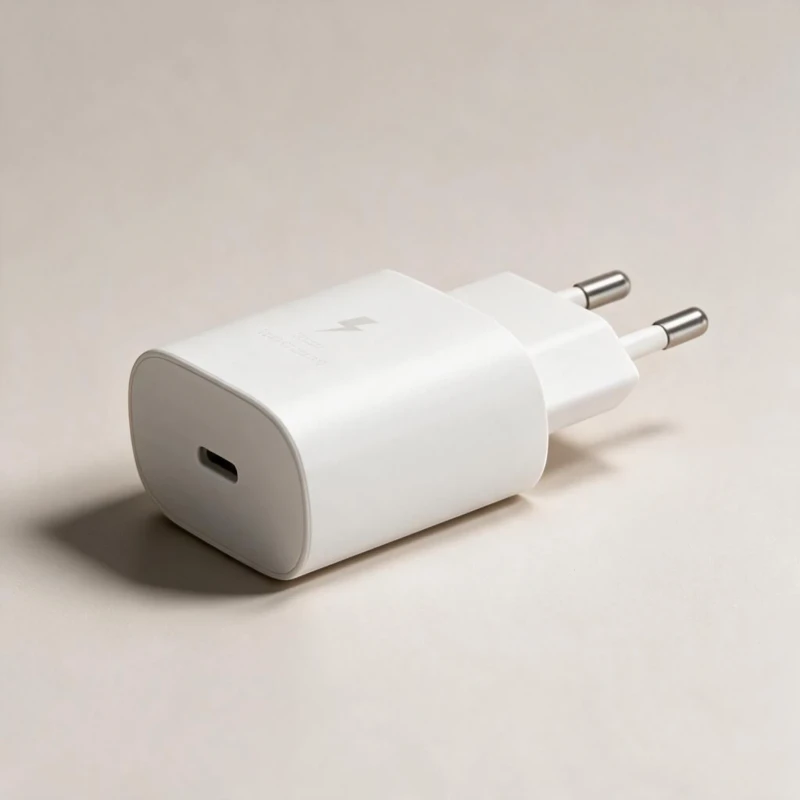 شاحن Samsung USB-C بقدرة 25 واط – أبيض وأسود