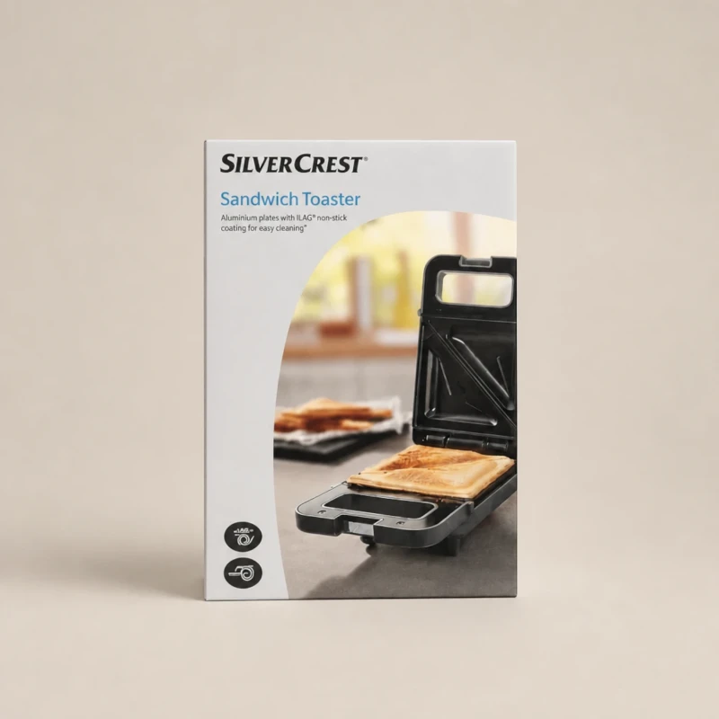 توستر ساندويش SilverCrest بألواح ألمنيوم غير لاصقة ILAG
