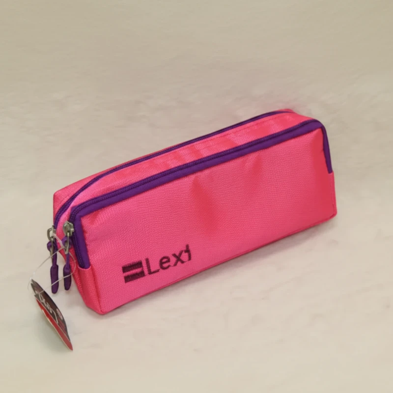 مقلمة Lexi مدرسية قماشية سحّابين سادة