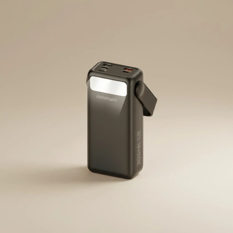 باور بانك Amaya APB-30 PowerBox 30 CE سعة 30000mAh مع كشاف وكابلات مدمجة بقدرة 22.5W