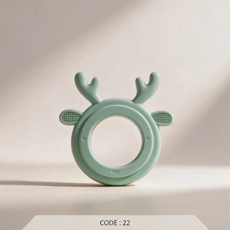 عضاضة أطفال بحلقة إمساك وتصميم غزال –code:22