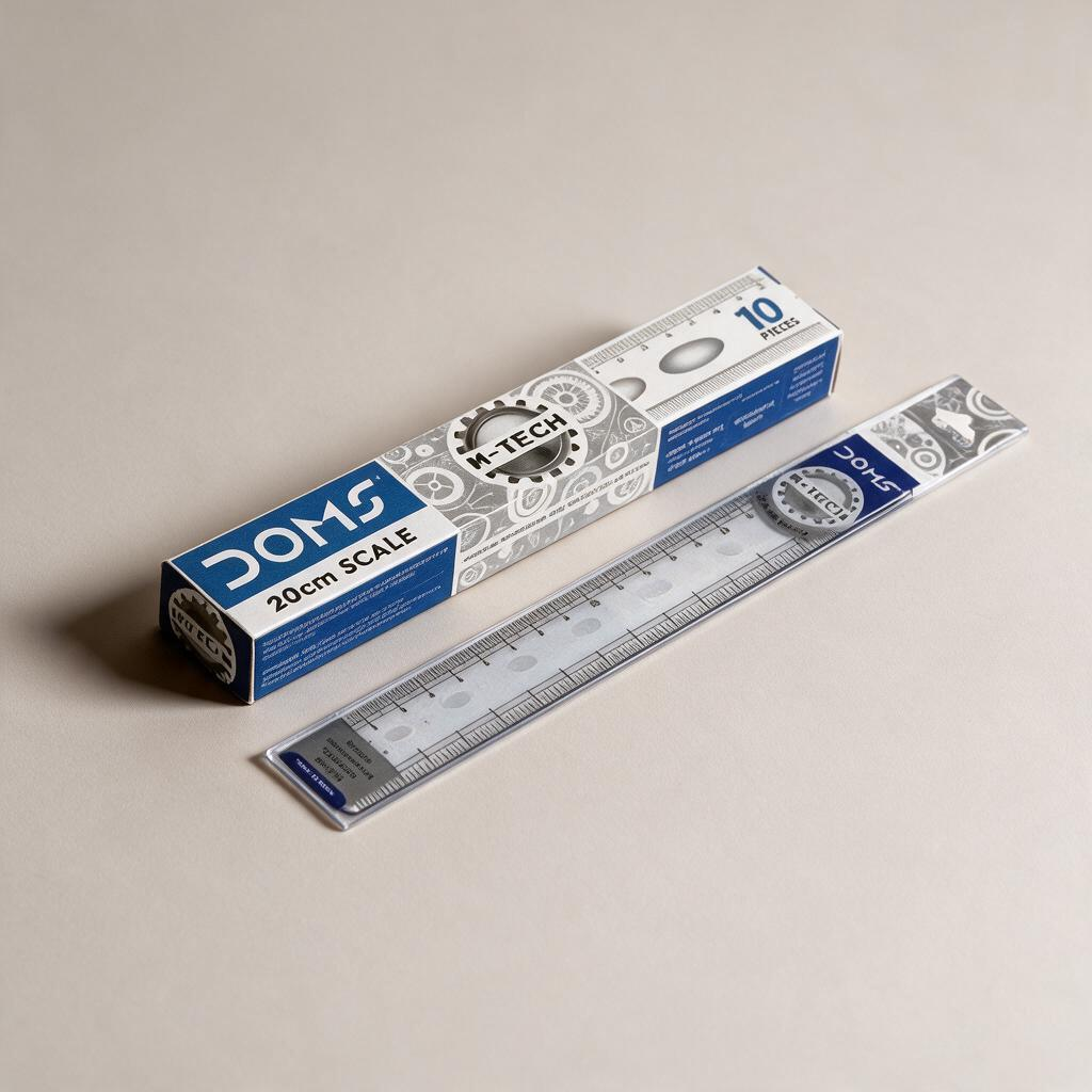 مسطرة DOMS ZOOM شفافة 20 سم
