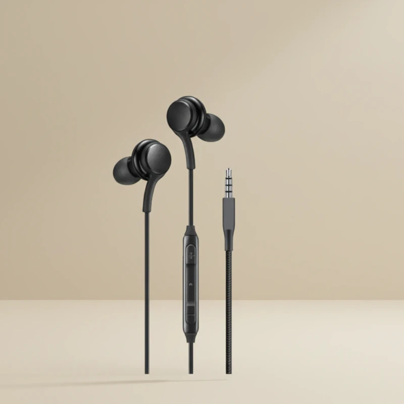 سماعات أذن Yookie ETL01 سلكية بمدخل 3.5 ملم وصوت HiFi