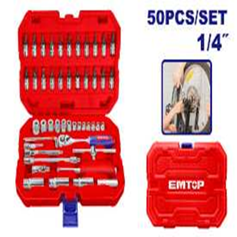 مجموعة من فناجين ورؤوس 50 قطعة ESKT14501 50 Pcs 1\4"socket set