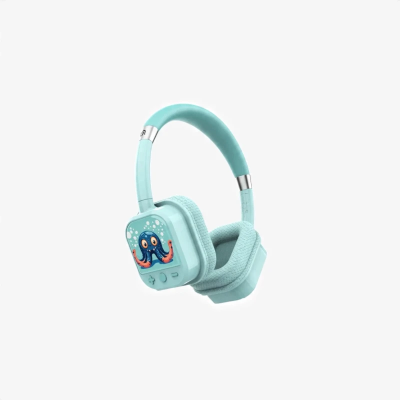 سماعة أطفال بلوتوث Porodo Soundtec Yotowave – حد صوت 85 ديسيبل فيروزي