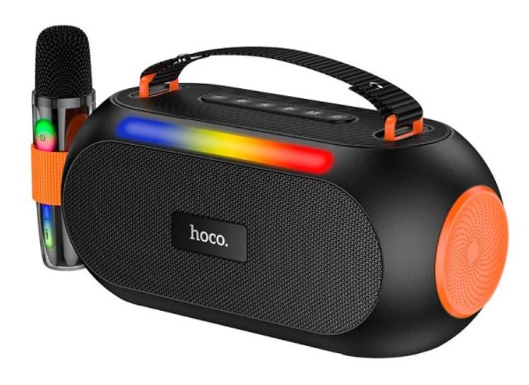 مكبر صوت بلوتوث HOCO DS64 – إضاءة RGB مع مايكروفون كاريوكي