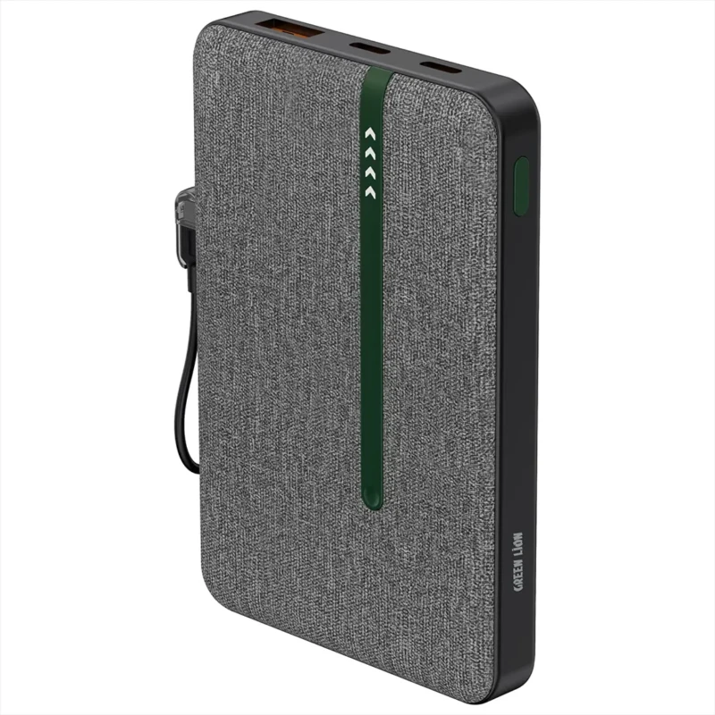 باور بنك Green Lion Kyoto – سعة 10000 وPD20W وتشطيب قماش