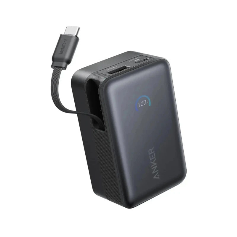 باور بانك Anker Nano – سعة 10000 وكابل سحب 45 واط