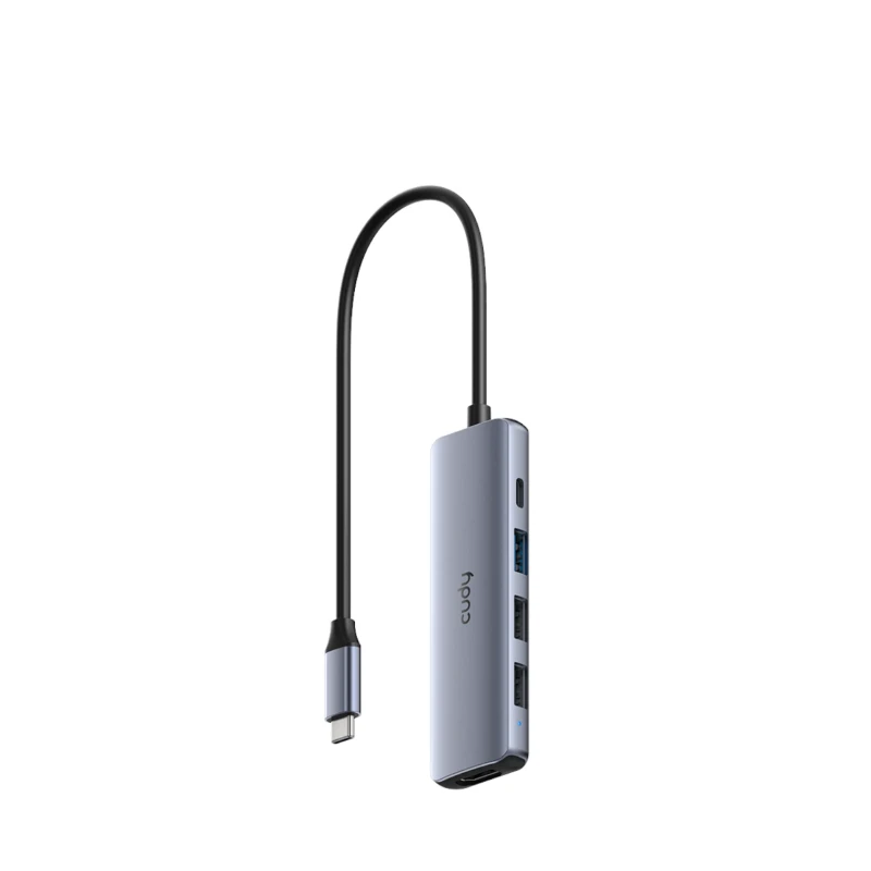 موزع USB-C Cudy UH405 – HDMI ‏4K وخمسة منافذ