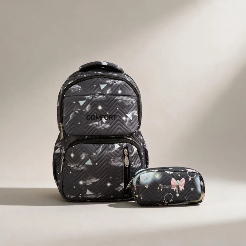 حقيبة ظهر Comfort رياضية متعددة الجيوب-2 قطع