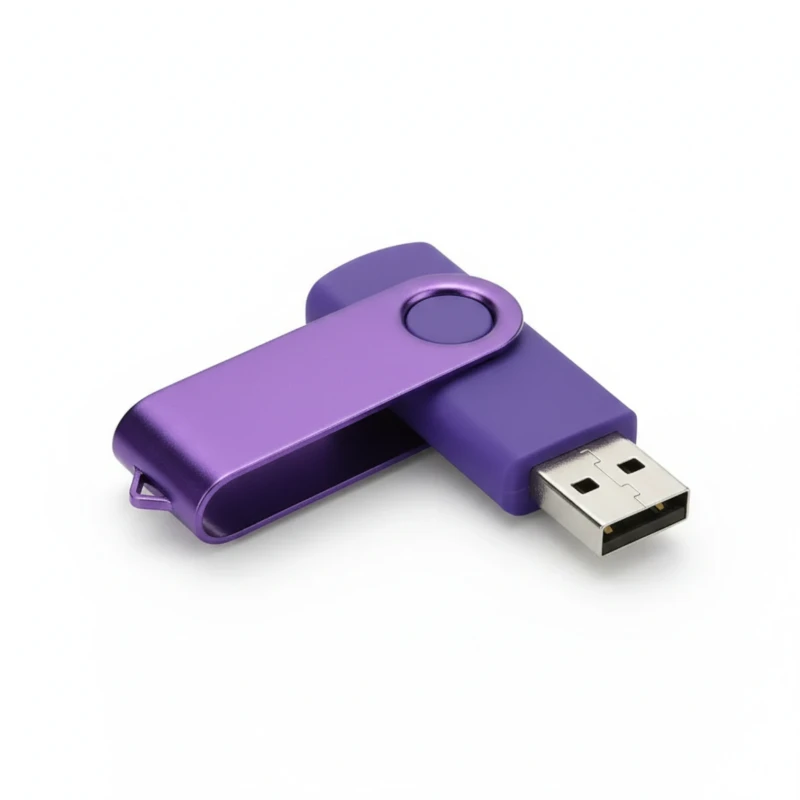 فلاشة MIP معدنية دوارة سعة 16GB – لون أرجواني