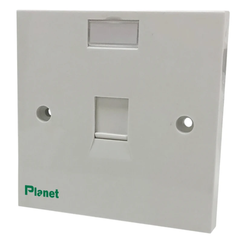 واجهة مأخذ Planet 1 منفذ – مقاس 86 × 86 مم، زاوية 90°