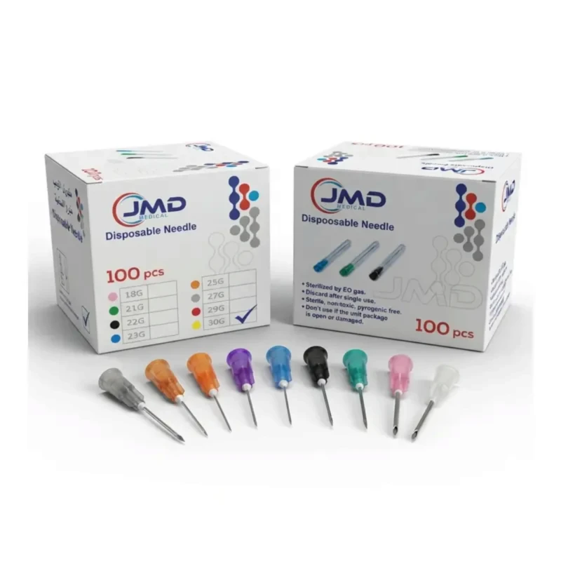إبر سرنغات JMD – علبة 100 إبرة معقمة