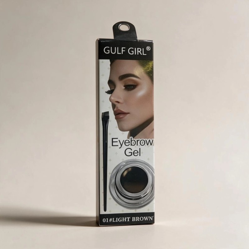 جل حواجب  Gulf girl مع فرشاة تحديد درجة 01 بني فاتح