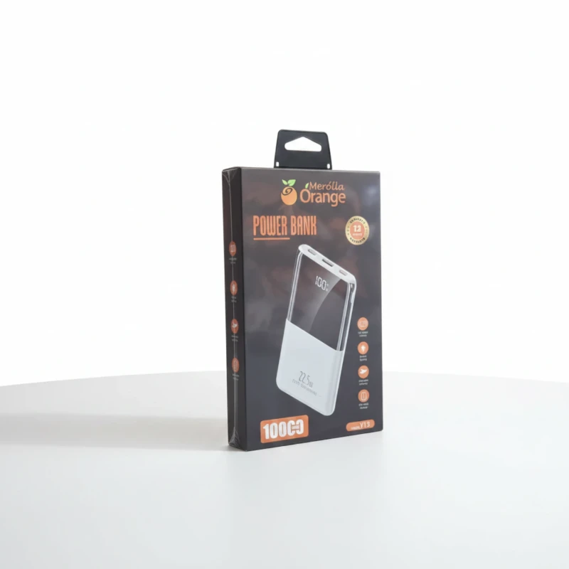 باور بانك Merolla Orange Y13 سعة 10000mAh وشحن سريع 22.5W