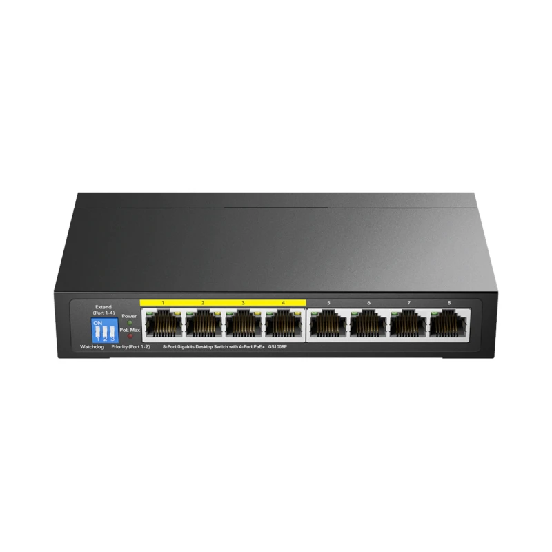 سويتش شبكات Cudy GS1008P – 8 Gigabit و 4 PoE+