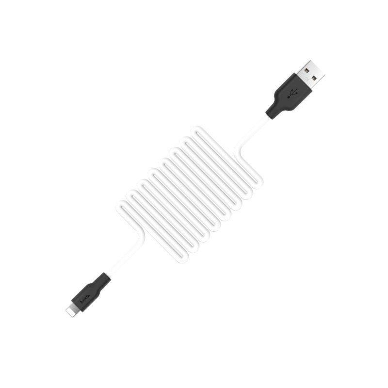وصلة شحن HOCO X21 USB إلى آيفون – سيليكون مرن بطول 1 متر