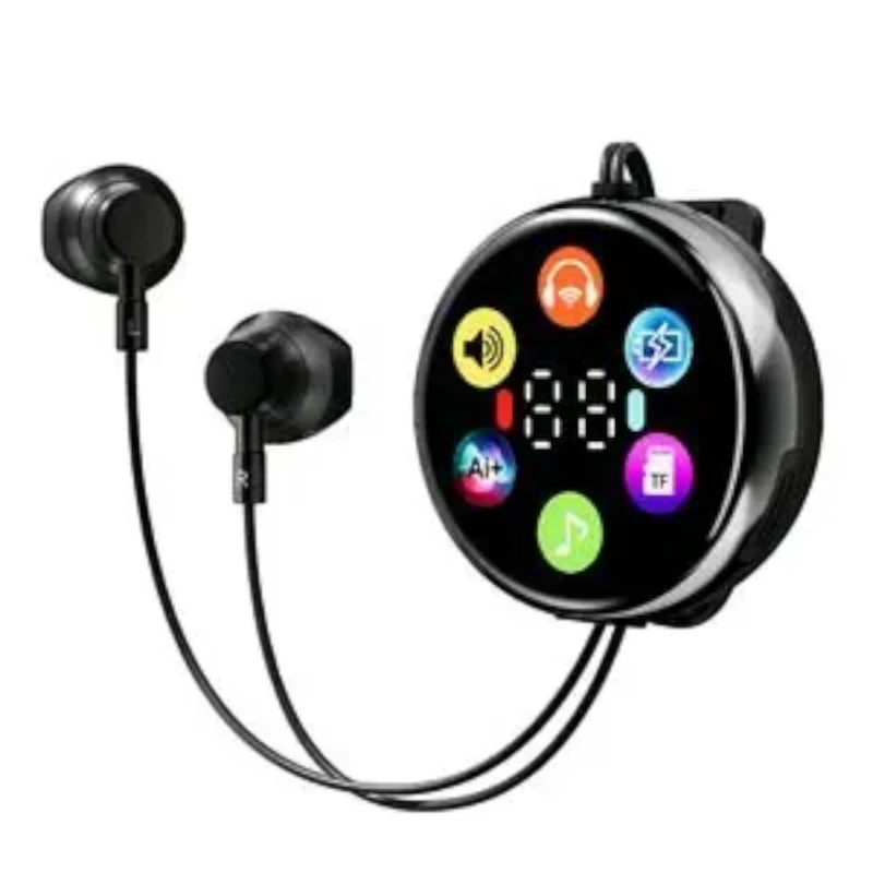 سماعة بلوتوث AKZ Q50 مع مشغل MP3 وشاشة رقمية
