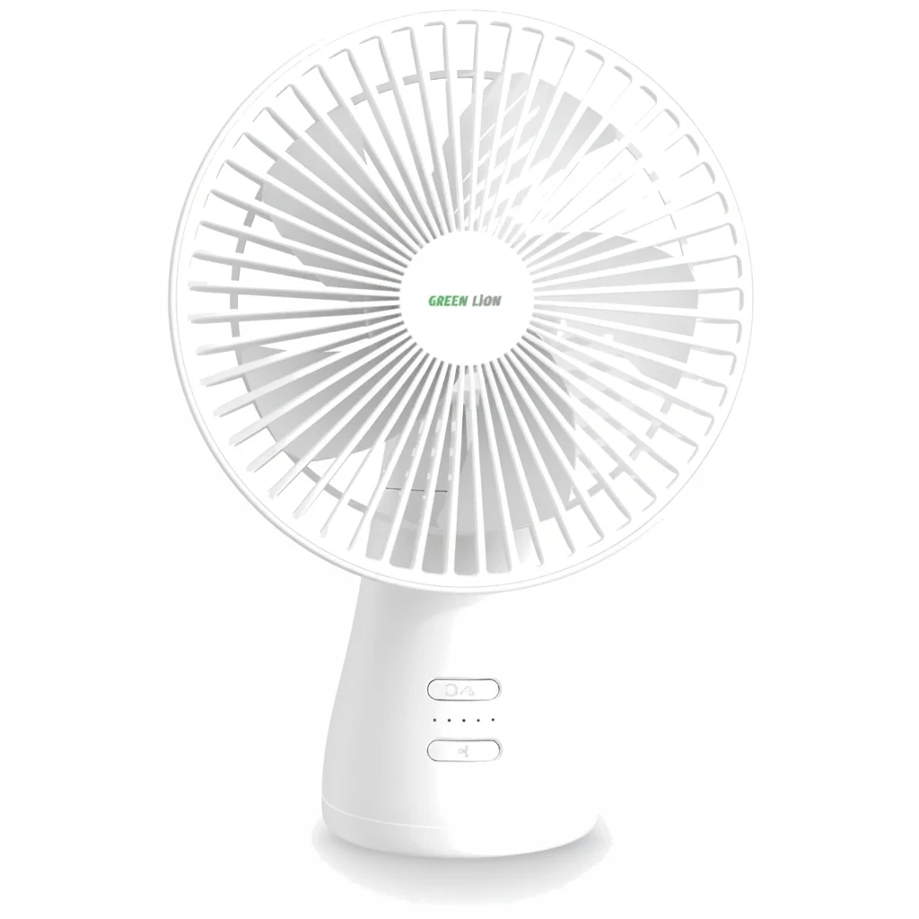 مروحة قابلة للشحن Green Lion Faro مع إضاءة LED
