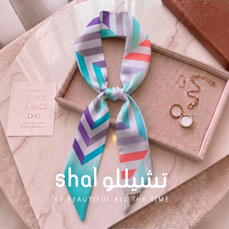 فولار ساتان نسائي منقوش
