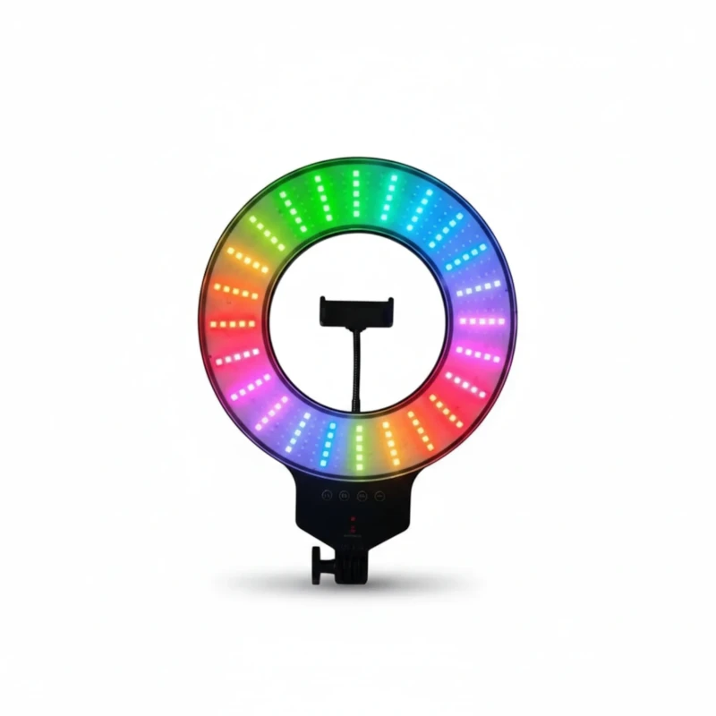رينغ لايت MJ-321 RGB – تأثيرات موسيقية وحامل هاتف