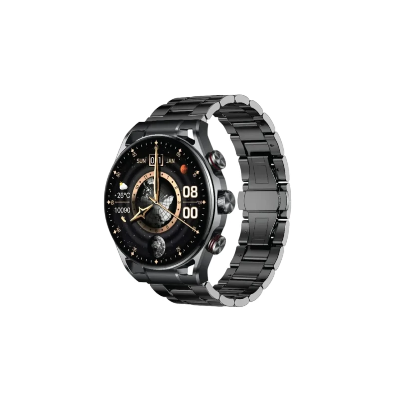 ساعة ذكية Green Lion Chrono Pro بتصميم دائري – أسود