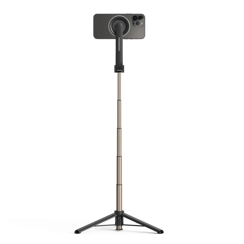 عصا سيلفي مغناطيسية Porodo Magnetic Tripod – 645 مم وريموت تصوير اسود