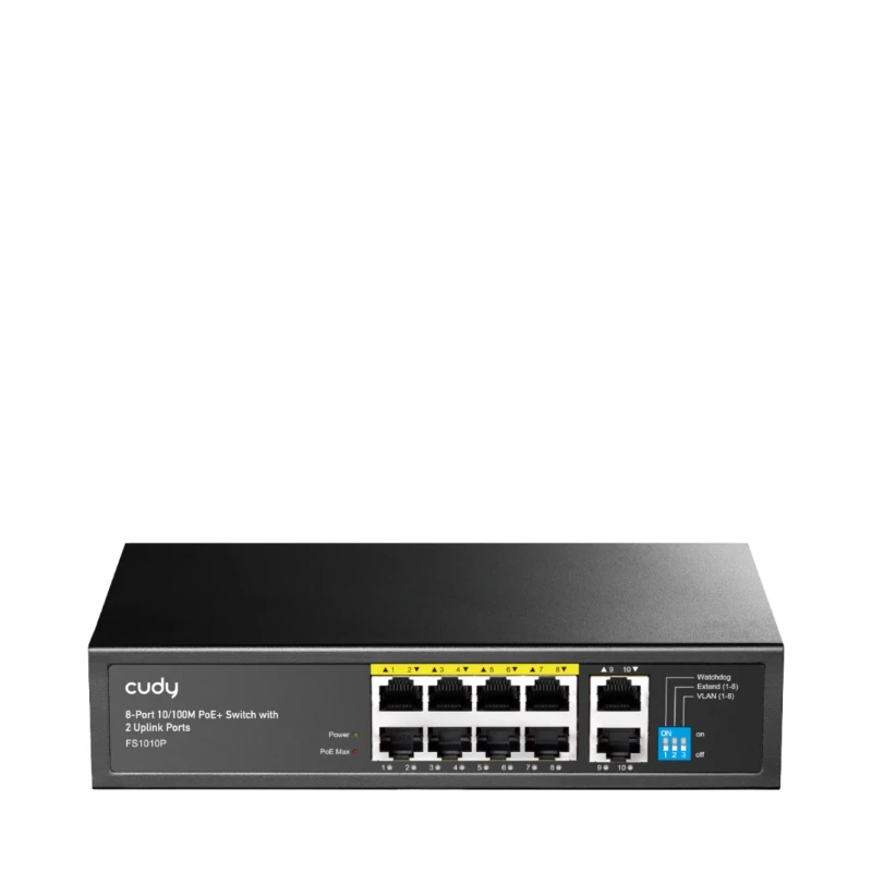 سويتش شبكة Cudy FS1010P – 10 منافذ PoE+