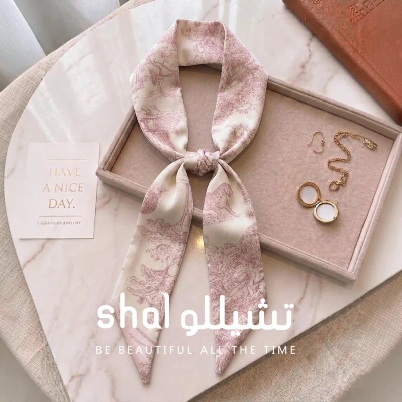 فولار ساتان نسائي منقوش
