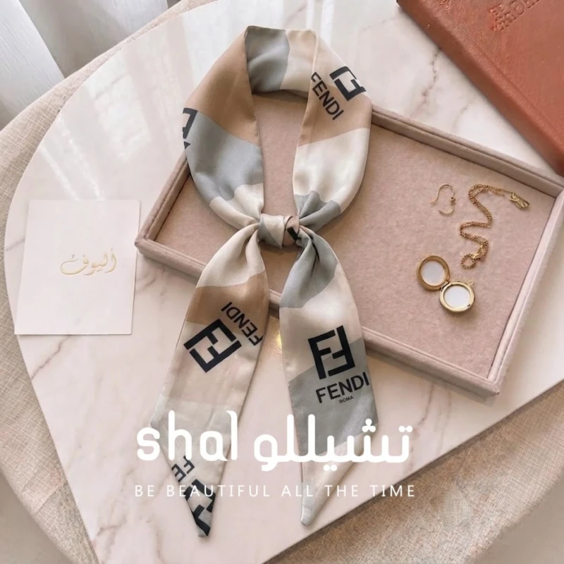 فولار ساتان نسائي منقوش
